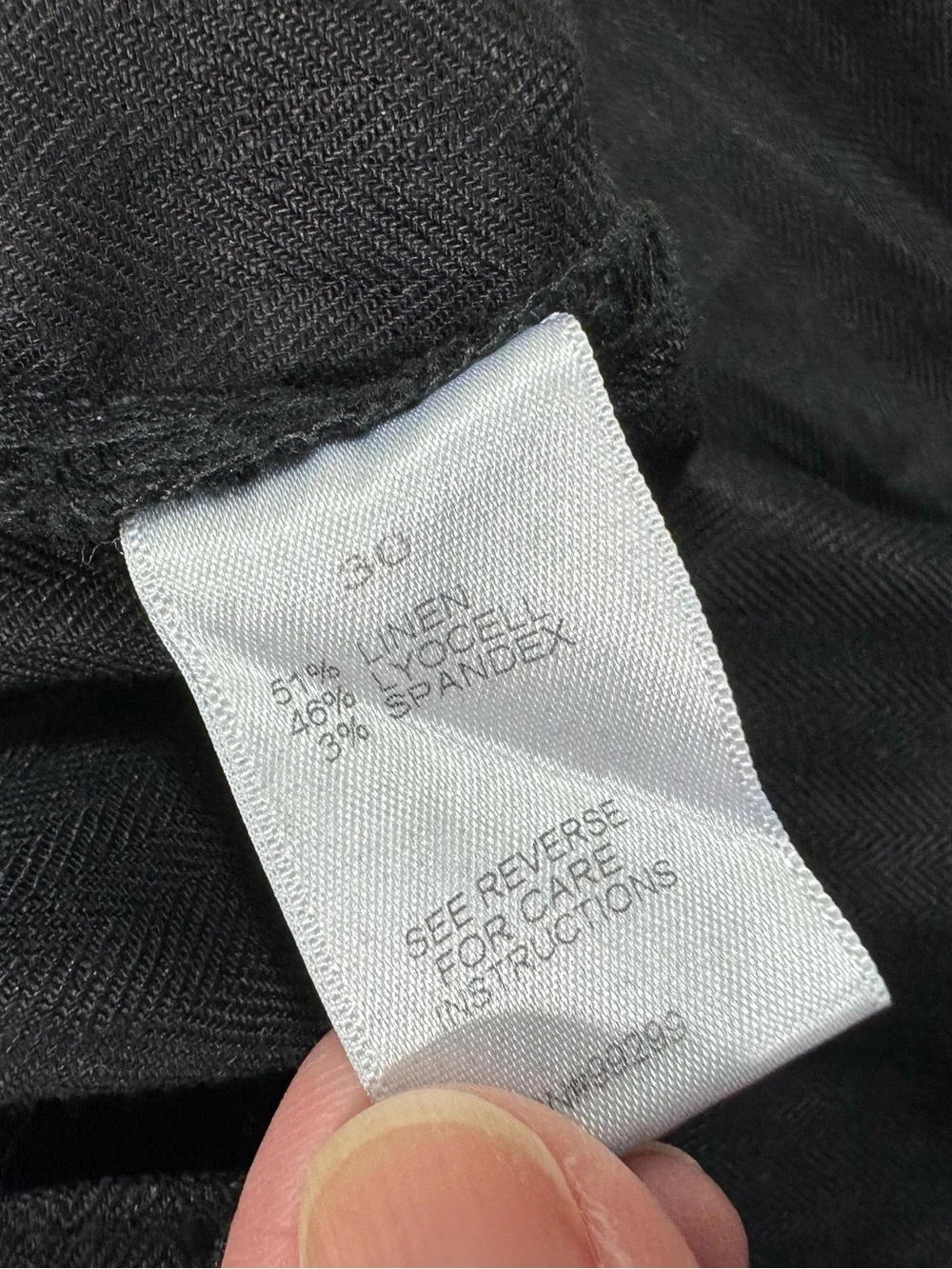 Evereve Tessa Black Linen Blend Cargo Pants